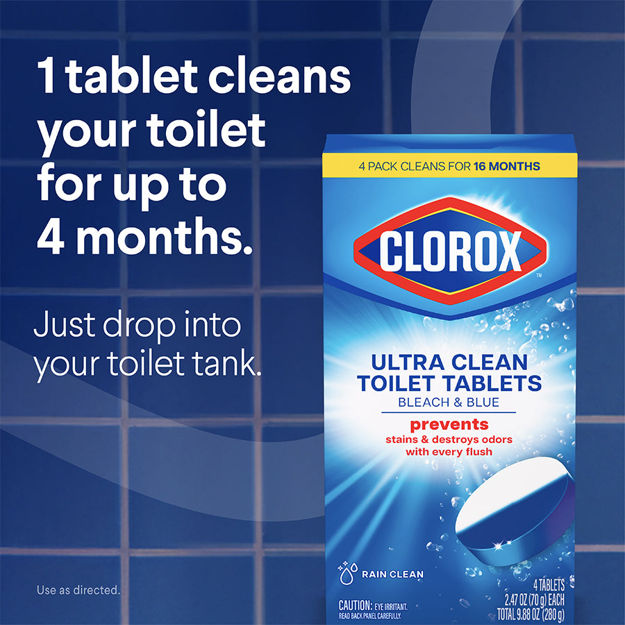 Clorox™ Bleach & Blue Automatic Toilet Bowl Cleaner Tablets product image 3