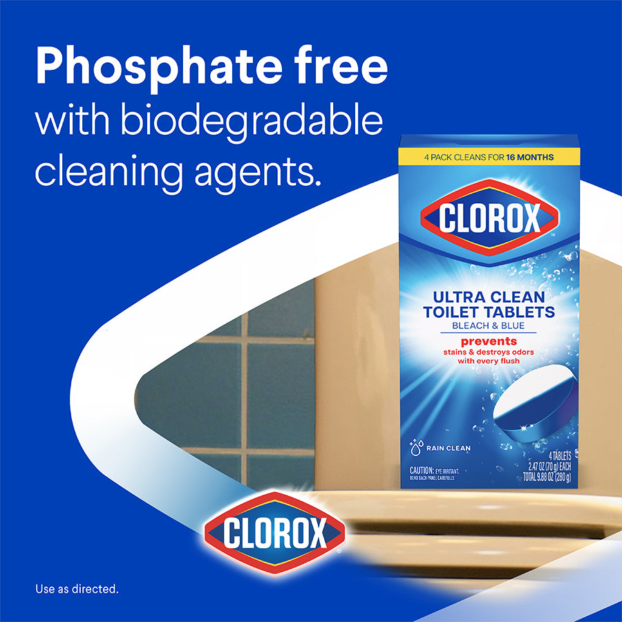 Clorox™ Bleach & Blue Automatic Toilet Bowl Cleaner Tablets product image 4