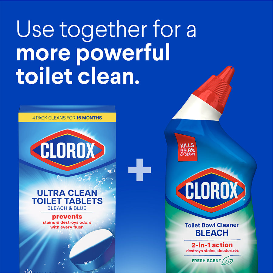 Clorox™ Bleach & Blue Automatic Toilet Bowl Cleaner Tablets product image 6