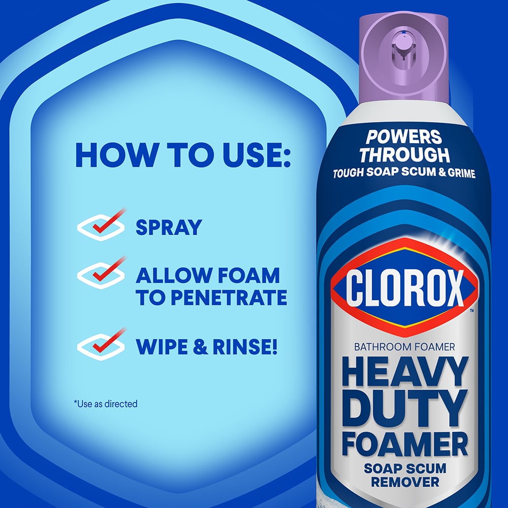 Clorox™ Heavy Duty Bathroom Foamer Soap Scum Remover product image 6